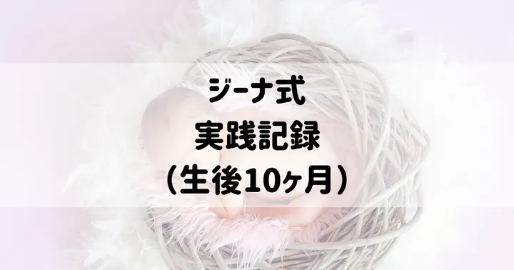ジーナ式：実践記録（生後10ヶ月）