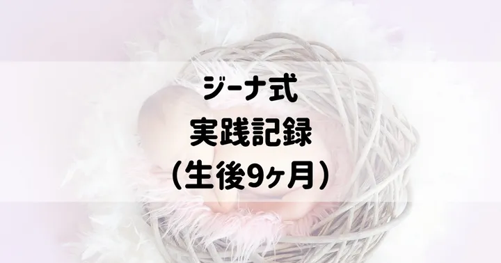 ジーナ式：実践記録（生後9ヶ月）
