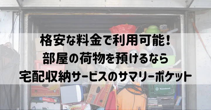 サマリーポケットの料金と口コミを徹底解説！他の宅配収納サービスと比較してみた